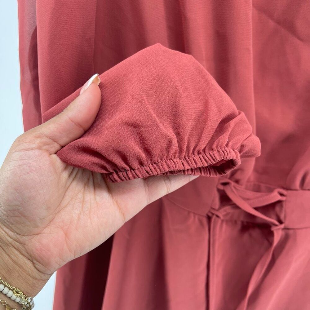 BloomChic Women’s Plus Size Rust Boho Blouse Long Sleeve Size 18/20 NWT - Picture 8 of 16